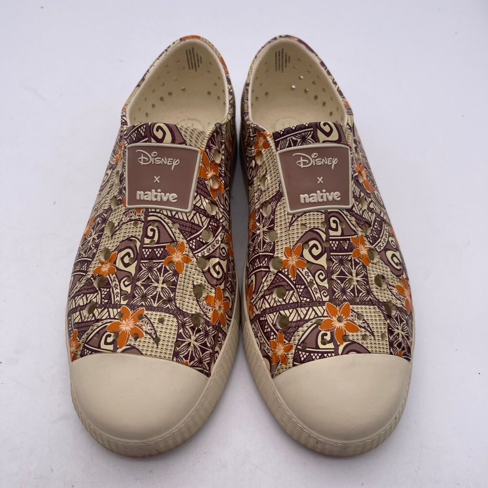 Disney x Native Women's 7 Men's 5 Moana Printed Slip-On Waterproof Shoes T16